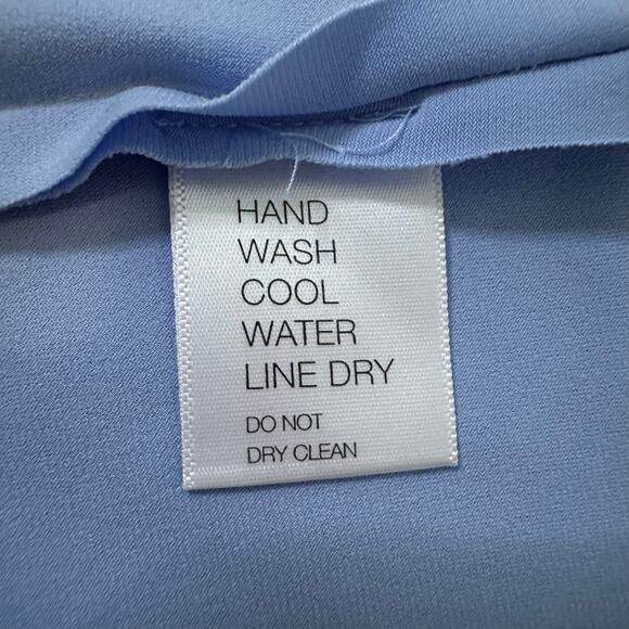 Norma Kamali light blue drop shoulder top size L - Picture 7 of 12